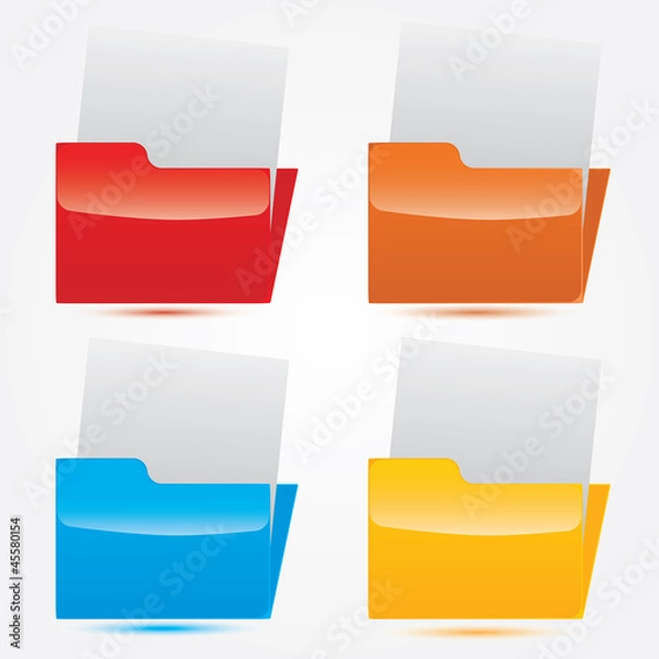 Fototapeta Vector modern folder design set