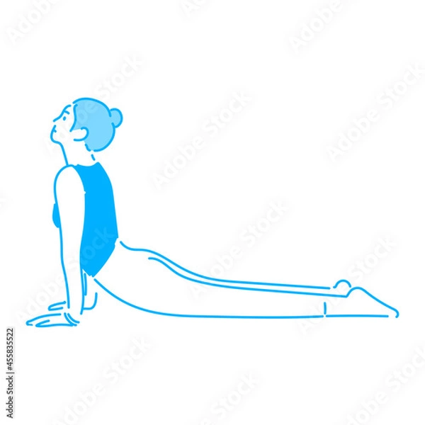 Obraz ストレッチをしている女性のベクターイラスト