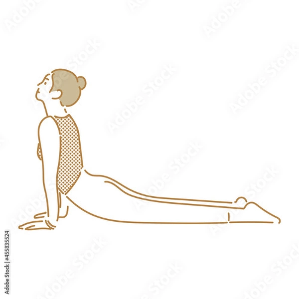 Obraz ストレッチをしている女性のベクターイラスト
