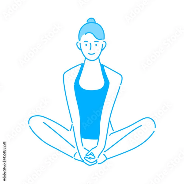 Obraz ストレッチをしている女性のベクターイラスト