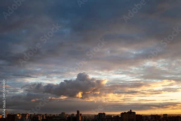 Fototapeta Sunset over the city
