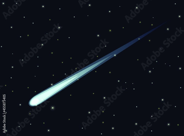 Obraz Comet or meteor in outer space vector