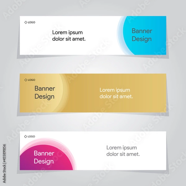Obraz Abstract Minimal Vector Ad Banner Template Promotion Tools Business Web Background