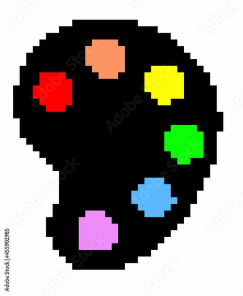 Obraz a color drawing tray.pixel art