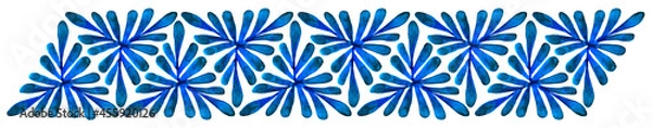 Fototapeta Decorative board created by compilation of batanical triangle elements.