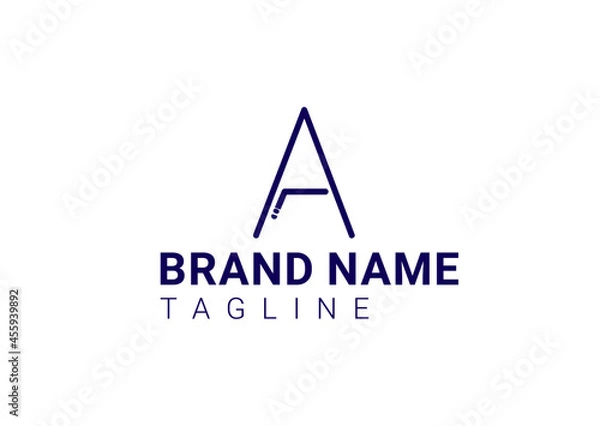 Fototapeta A letter logo and icon design template