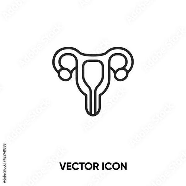 Obraz Uterus vector icon. Modern, simple flat vector illustration for website or mobile app.Famele reproductive system symbol, logo illustration. Pixel perfect vector graphics	