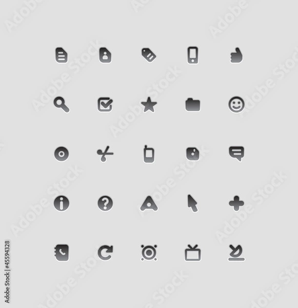 Fototapeta Interface icons