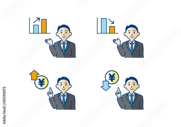 Obraz 企業のソリューションを提案するビジネスマン