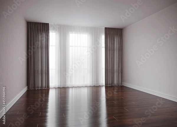 Fototapeta Empty realistic room apartment