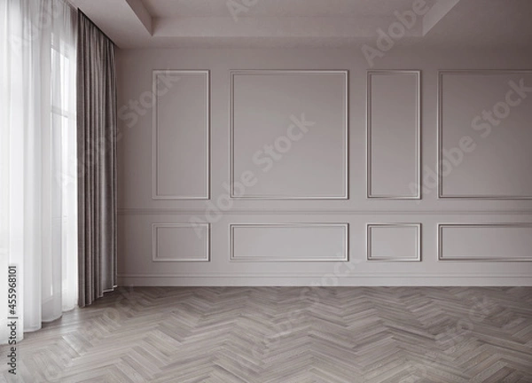 Fototapeta Empty realistic room apartment