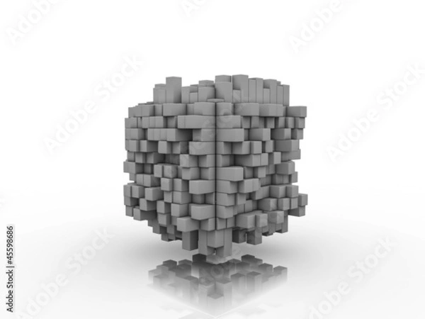 Obraz Blue 3D Blocks