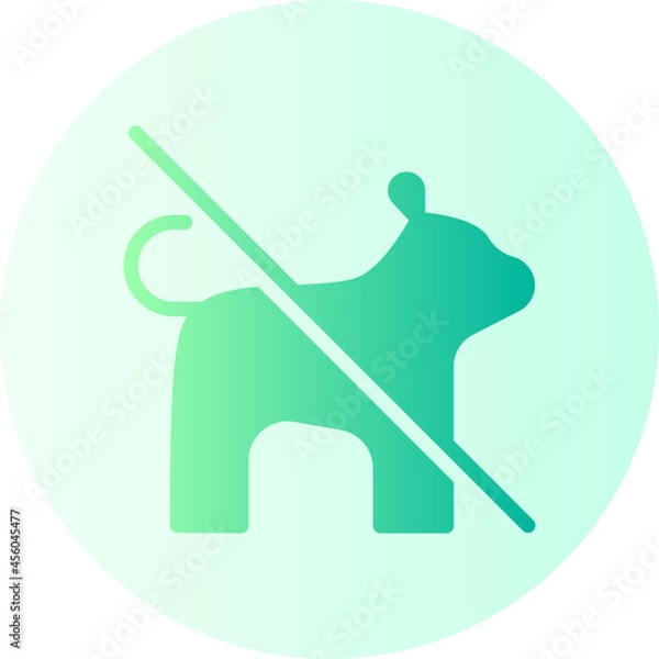 Fototapeta No Pets gradient icon