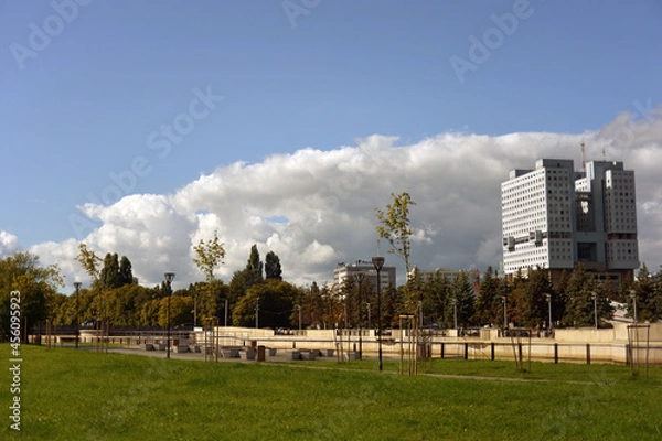 Fototapeta Сity of KaliningradRussia-05.09.2021: The House of Soviets, an unfinished building in the center of Kaliningrad (Konigsberg), the construction of which began in 1970.