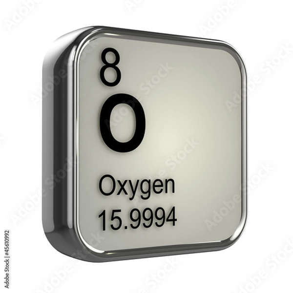 Fototapeta 3d Periodic Table - 8 Oxygen