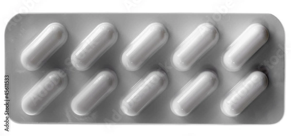 Obraz White capsules blister pack