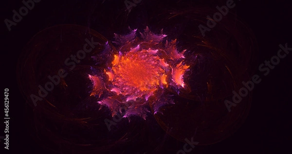 Obraz 3D rendering abstract round light background
