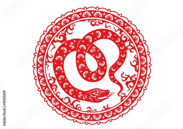 Obraz snake year 2013. Chinese zodiac symbol.