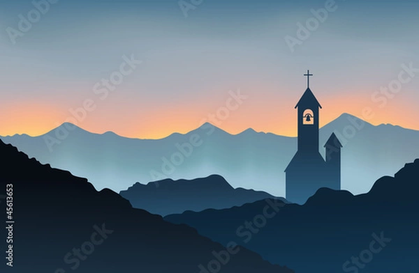 Fototapeta Monastery on the Mountain