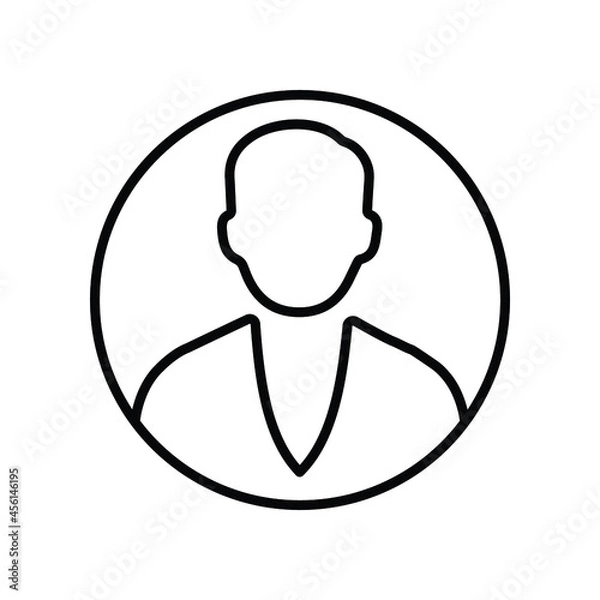 Obraz User, avatar, profile line icon. Outline vector.