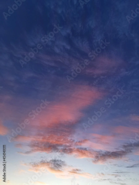 Fototapeta Colorful clouds on sunset sky