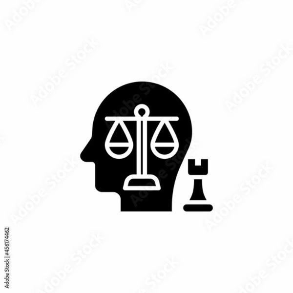 Fototapeta Strategic Decision and Balance icon in vector. Logotype