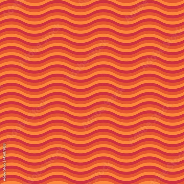 Fototapeta Wavy lines ornament. Seamless pattern. Jagged stripes motif. Waves ornate. Curves image. Linear background. Geometrical digital paper, textile print, web design, striped illustration. Vector art.