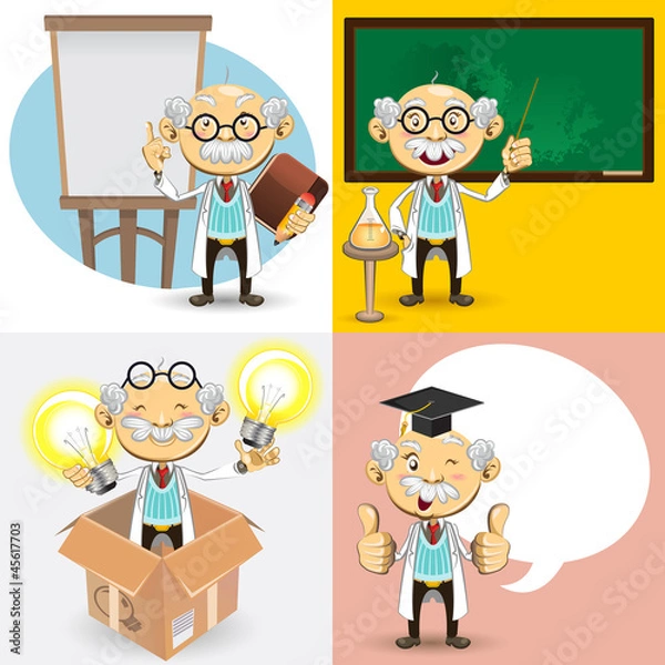 Fototapeta Professor Characters