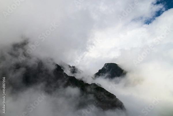 Fototapeta clouds in the mountains