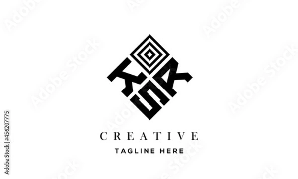 Obraz KRS square three latter logo vector	