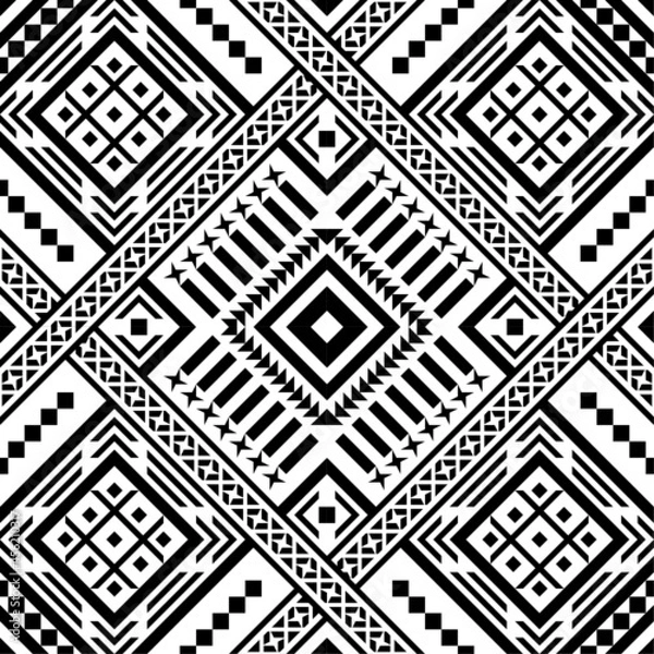 Obraz black and white seamless pattern