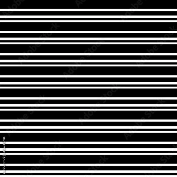 Fototapeta The geometric pattern with horizontal thick lines. Seamless vector background. Simple lattice graphic design. Black lines on white background