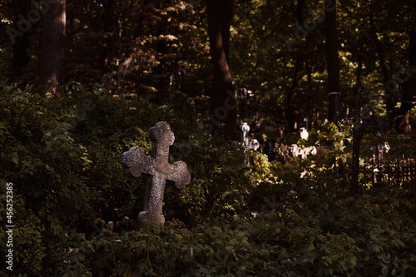 Obraz cross in the cemetery