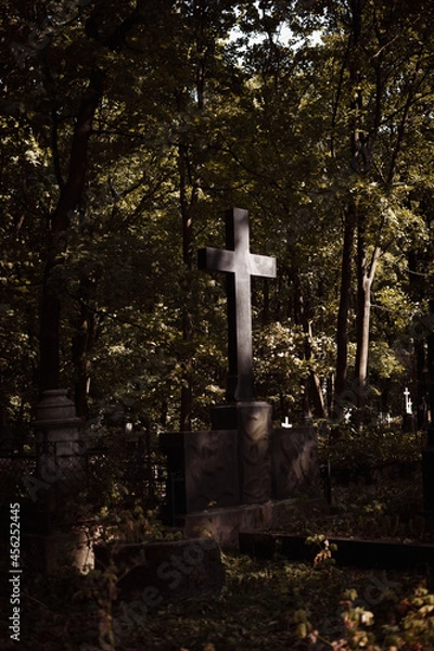 Obraz cross in the cemetery