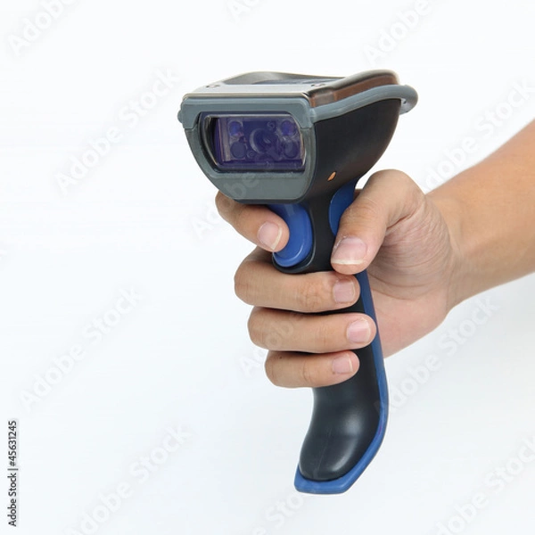 Obraz Bluetooth barcode scanner isolated over white background