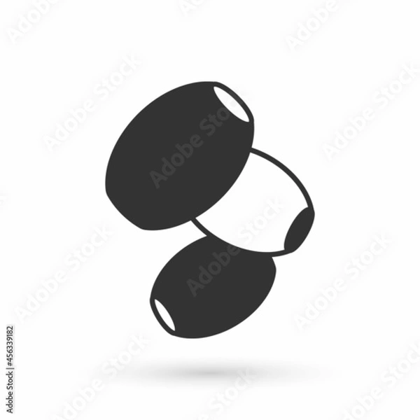 Obraz Grey Olives icon isolated on white background. Vector