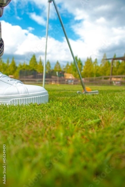 Obraz パターゴルフの足元