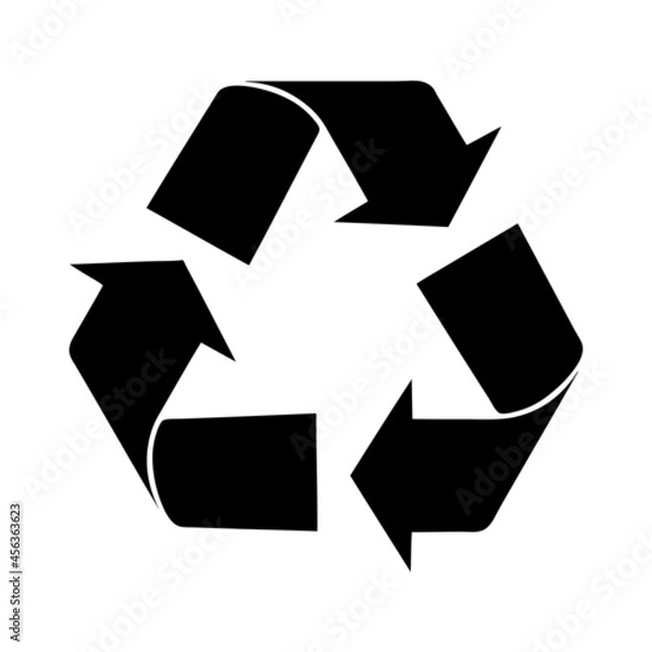 Fototapeta nvis19 NewVectorIllustrationSign nvis - black recycle symbol icon . recycling vector graphic sign . transparent background . AI10 / EPS10 . g10726