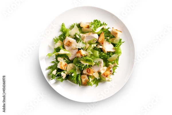 Fototapeta caesar salad with chicken