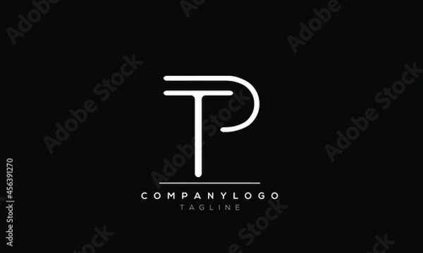 Obraz Abstract Letter Initial TP PT Vector Logo Design Template