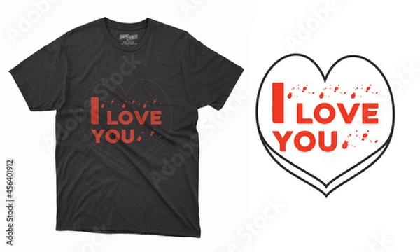 Obraz Typography and Vector T-shirt Design Template Layout