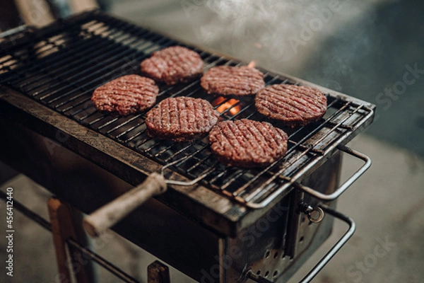 Fototapeta Burger grillen