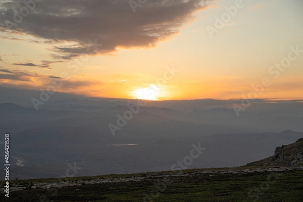 Obraz sunset in the mountains