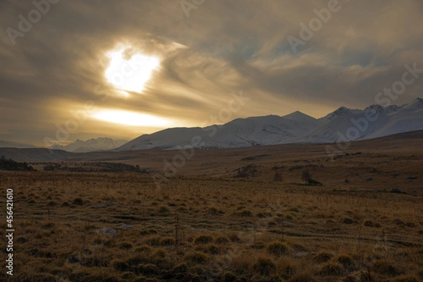 Obraz sunset in the mountains