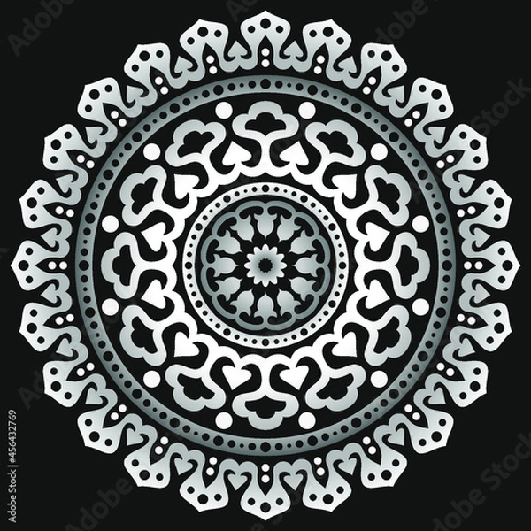 Fototapeta Circular one-color pattern. Illustration in vector