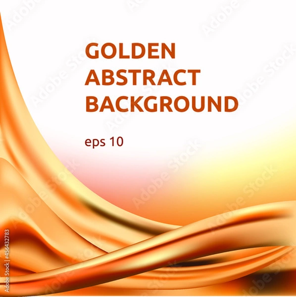 Fototapeta Vector golden abstract background for design of banners, cards and other things.