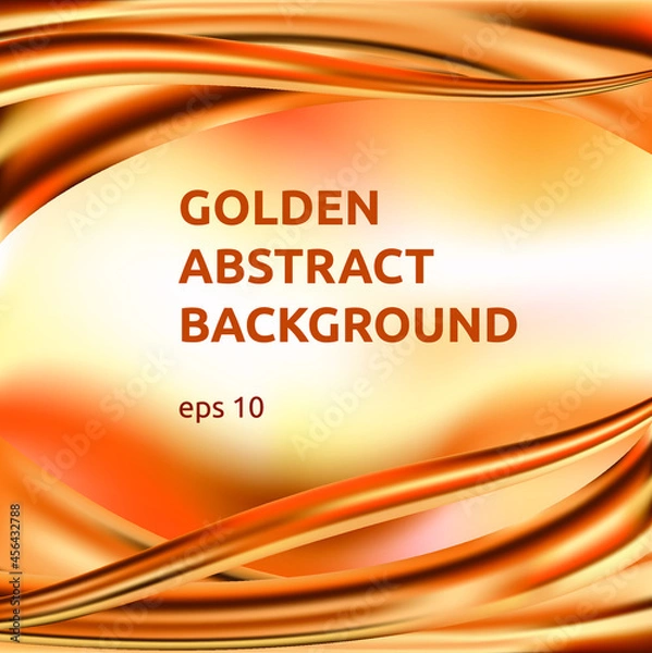Fototapeta Vector golden abstract background for design of banners, cards and other things.
