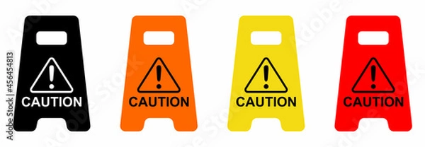 Fototapeta cautions wet floor board sign icon, cautions wet floor vector, cautions wet floor symbol