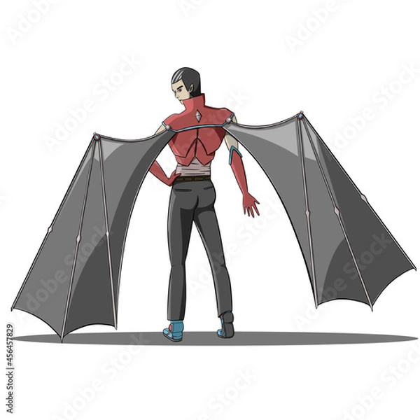 Fototapeta Vector illustration of fashionable Dracula. Good for Halloween theme and etc.