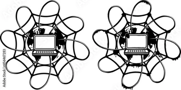 Obraz Logo for IT companies and Internet service providers. (vector)